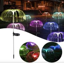 LED lauko šviestuvai medūza su saulės baterija, 2vnt