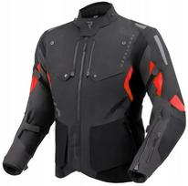 REBELHORN HIKER IV BLACK DARK GREY RED tekstilinė motociklininko striukė M dydžio