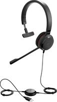 Jabra Evolve 20 SE, Mono UC, USB C/A adapter, Leather