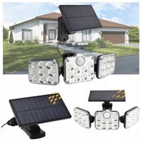 LED lauko lempos su judesio davikliu ir saulės baterija