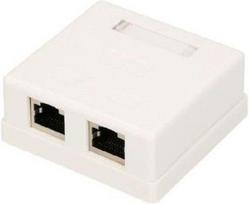 RJ45 lizdas LK-SB41 (Cat6, STP, dvivietis, virštinkinis)