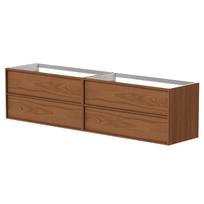 Vonios spintelė Kame Home 160cm 2 stalčiai, dvigubas (2x100cm) po paviršiumi Copper oak BUC/20-3DR-DB/N11-HM