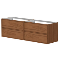 Vonios spintelė Kame Home 160cm 2 stalčiai, dvigubas (2x80cm) po viršumi Copper oak BUC/16-3DR-DB/N11-HM