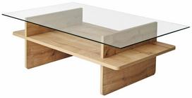 Kavos staliukas Kalune Design Saga, skaidri sp./sapphire sp., 65 cm x 105 cm x 35 cm