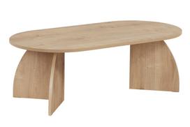 Kavos staliukas Nordure Melina, oak, 60 cm x 120 cm x 40 cm