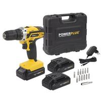 Akumuliatorinis suktuvas-gręžtuvas su akumuliatoriumi Powerplus POWX00501, 20 V, 1.3 Ah