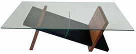 Kavos staliukas Kalune Design Livello, juoda sp./medžio sp., 65 cm x 105 cm x 31 cm