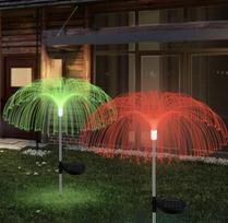 Įsmeigiami spalvoti saulės energijos šviestuvai, 2 vnt.