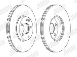 JURID Stabdžių diskas Brake rotor 562989JC-1