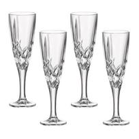 Crystal Bohemia Krištolo taurės šampanui BRIXTON (4 vnt., 180ml)