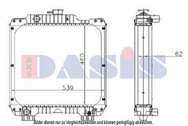 AKS DASIS Variklio aušinimo radiatorius Radiator 440301N