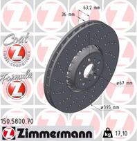 ZIMMERMANN Stabdžių diskas FORMULA Z BRAKE DISC 150.5800.70