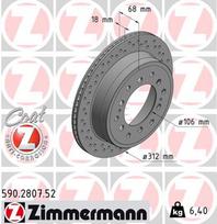 ZIMMERMANN Stabdžių diskas SPORT BRAKE DISC Z 590.2807.52