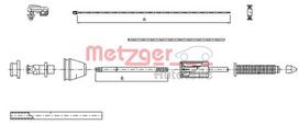 METZGER AUTOTEILE Akceleratoriaus trosas Throttle Cable 10.0383