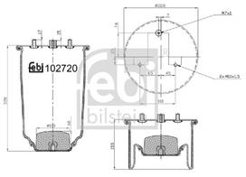 FEBI BILSTEIN Pneumatinės pakabos pagalvė 102720