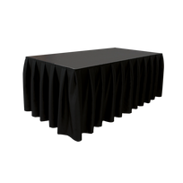 Wentex Stage Skirt MCS 300 g/m² Black - 620 x 60 cm (W x H) - pleated