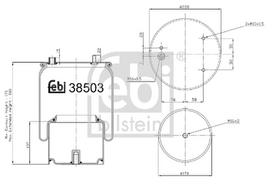 FEBI BILSTEIN Pneumatinės pakabos pagalvė 38503