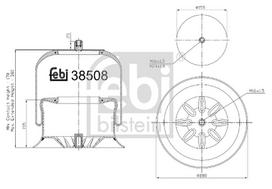 FEBI BILSTEIN Pneumatinės pakabos pagalvė 38508