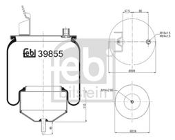 FEBI BILSTEIN Pneumatinės pakabos pagalvė 39855