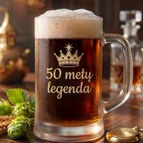 Graviruotas alaus bokalas „50 metų legenda" – dovana jubiliejaus proga