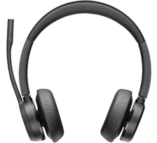 Poly Voyager 4320 UC Stereo Belaidės ausinės, Bluetooth, USB-A, +BT700 dongle,+Charging Stand, Juoda