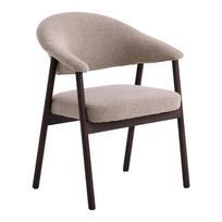 Smėlio spalvos iš ąžuolo masyvo valgomojo kėdžių komplektas su porankiais 2 vnt. Elk – Unique Furniture