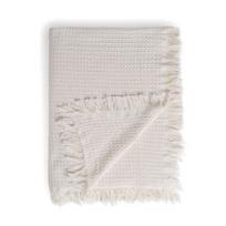 Iš perdirbtos medvilnės lovatiesė kreminės spalvos 260x280 cm Honeycomb – Ixia