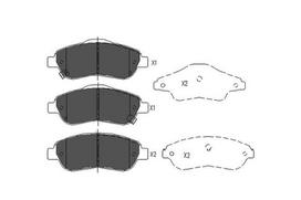 KAVO PARTS Stabdžių kaladėlių komplektas Brake pad set KBP-2041