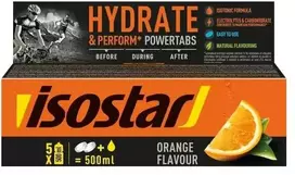 Isostar Hydrate & Perform Powertabs 120g. (10x12g) (Oranžinis skonis)