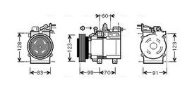 AVA Clever Choice Oro kondicionieriaus kompresorius Air conditioner compressor HYK138