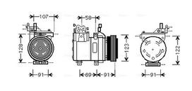 AVA Clever Choice Oro kondicionieriaus kompresorius Air conditioner compressor HYK161