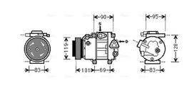 AVA Clever Choice Oro kondicionieriaus kompresorius Air conditioner compressor HYK237