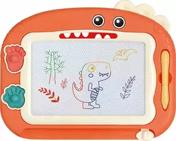 Spalvota magnetinė piešimo lenta su dino spaudukais WOOPIE