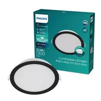 Šviestuvas įleidžiamas Philips LED,12.5W,4000K, Ø12.5,juodas