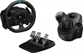 Vairas Logitech G923 Xbox Series X S/Xbox One/PC (941-000158) + Pavarų perjungimo svirtis G29, G920 Driving Force (941-000130)