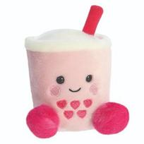 Pliušinis žaislas Aurora Palm Pals Boba Tea, rožinė sp., 11 cm