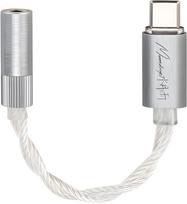 Adapteris Moondrop ECHO-A 32Bit/384kHz Portable DAC/AMP with MIC, 3.5 mm Audio/USB Type-C, sidabro sp.