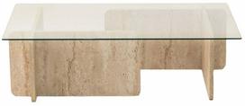Kavos staliukas Kalune Design Escape, travertine sp., 65 cm x 105 cm x 30 cm