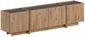 Televizoriaus spintelė Nordure Lowen, antracito sp./pine, 35 cm x 180 cm x 46 cm