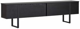 Televizoriaus spintelė Nordure Onera, juoda sp., 29.5 cm x 180 cm x 50.5 cm