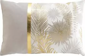 Douceur d`Interieur Pailga dekoratyvinė pagalvė, aukso spalvos lapeliai, 40 x 60 cm