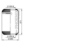 PHOENIX Pneumatinės pakabos pagalvė 1 E 25 A