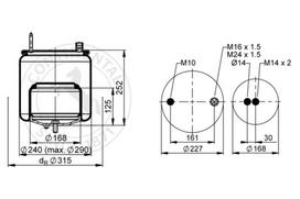 CONTITECH AIR SPRING Pneumatinės pakabos pagalvė 6639 N P01
