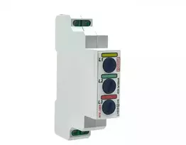 Pollin Modulinė 3 fazių lemputė geltona/raudona/žalia su saugikliu 5x20mm 100mA 10-250V AC WN-3BK