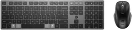 Klaviatūra HP 720 MULTI RCHRGBL WLS KB MS, Pilno dydžio (100%), Belaidė, USB + Bluetooth, Mechaninė, Juoda, Pelė pridėta
