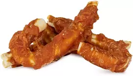 Hau&Miau Pausesnack šunų skanėstai, odiniai pagaliukai, įvynioti į triušienos masę, 500g