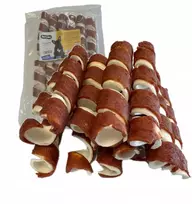 Hau&Miau Pausesnack šunų skanėstas, susukti ritinėliai su antiena, 500g