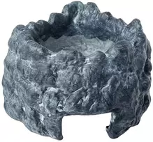 Exo Terra Wet Rock, slėptuvė su dubeniu, terariumui, keraminė, M, 18x13x9,5 cm, 130 ml, kampinė