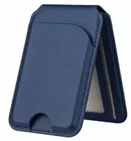 „Jabees“ magnetinė „Magsafe“ telefono piniginė 4 kortelėms su RFID užraktu ir stovu / „Magwallet Secure“, tamsiai mėlyna