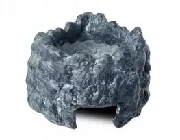 Exo Terra Wet Rock, slėptuvė su dubeniu, terariumui, keraminė, S, 13x9,5x7,5 cm, 55 ml, kampinė